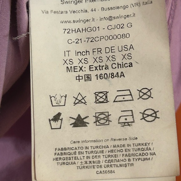 VERSACE JEANS
Mirror Logo T-Shirt size XS lilac color women’s - Picture 10 of 14